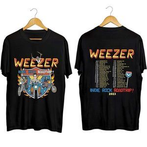 Weezer Indie Rock Roadtrip Tour 2023 Shirt Weezer Band 2 Sided Unisex Shirt